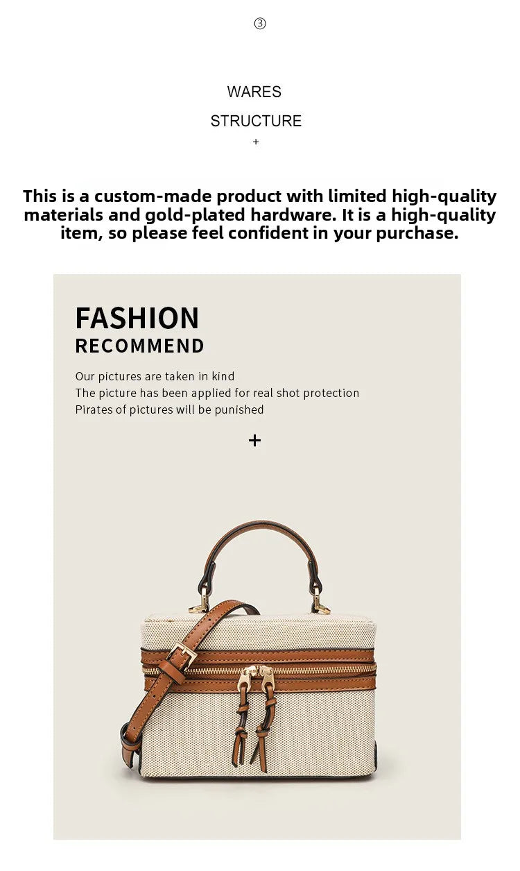 Modische Vielseitige Kleine Quadratische Box-Tasche Damen Einzel-Schulter Crossbody Handtasche Luxuriöse Leichte Beliebte Damen-Geldbörse