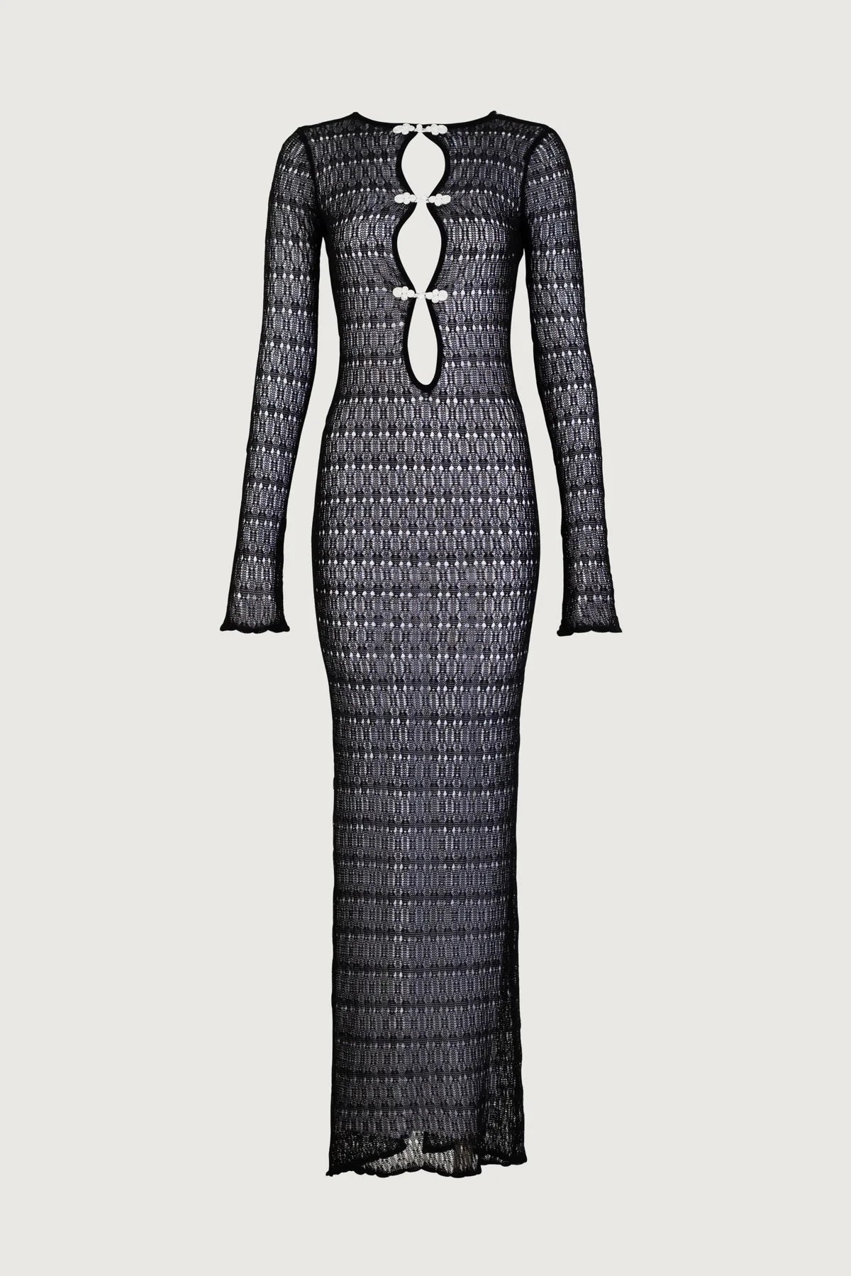 2026 Knitted Dress Backless Cover Up For Women 2025 Summer Beach Dress High Slit Bikinis Cover-Up Hollow Out Sexy Vacation Dress