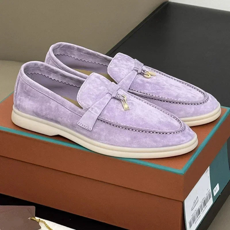 Klassische britische flache Schuhe mit Fransen und Metallschnalle 2024 – Freizeitschuhe für Paare in europäischer Exportqualität