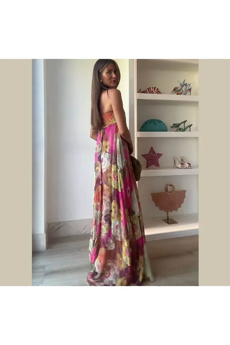Besellics Blossom Sunset Maxi Dress