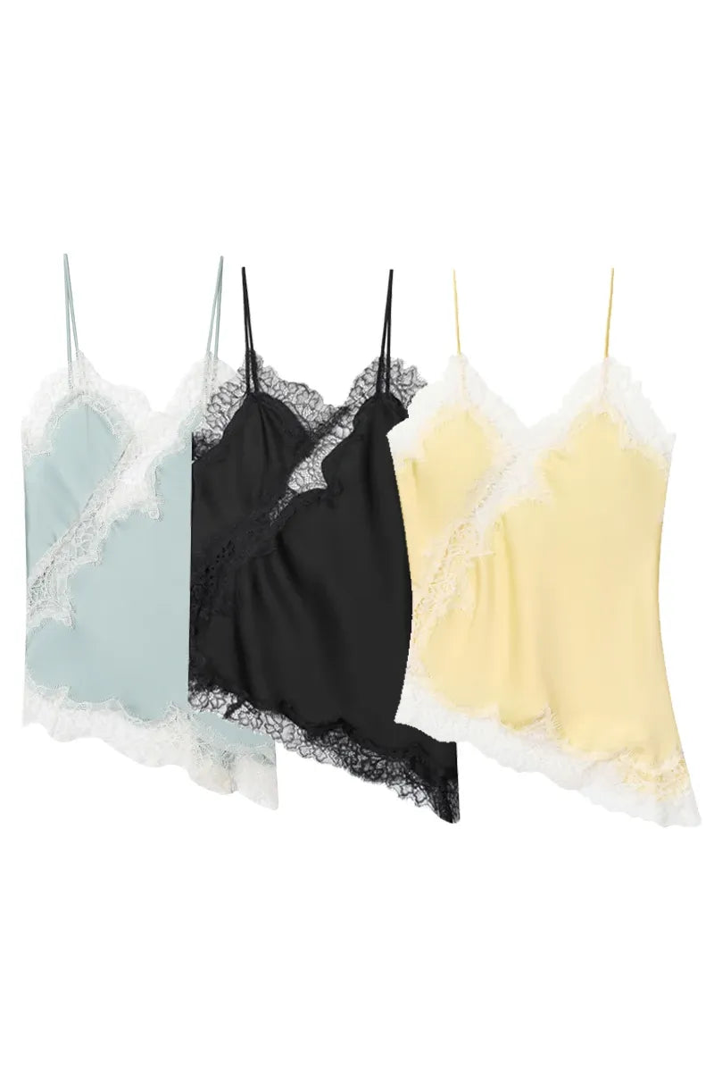KIARA -  Lace Top – Asymmetrisches Spitzen