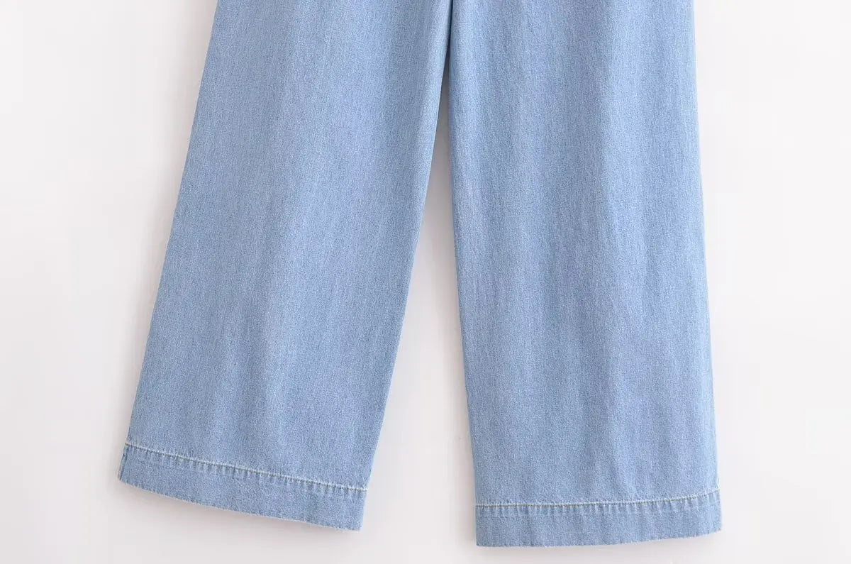 Denim Set Woman Suit Pants Trouser Sets Summer Suits Women 2025 New in Full Number Pant Women's Two Pieces Trousers Lady