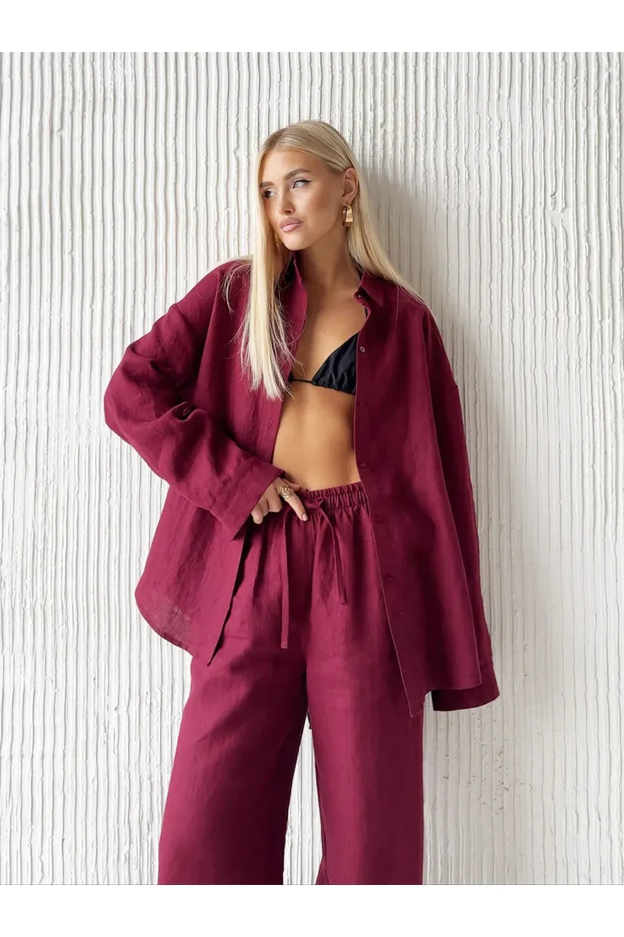 ROSALIE - Chic Set – 2-Teiliges Damen Outfit mit Hemd & Hose