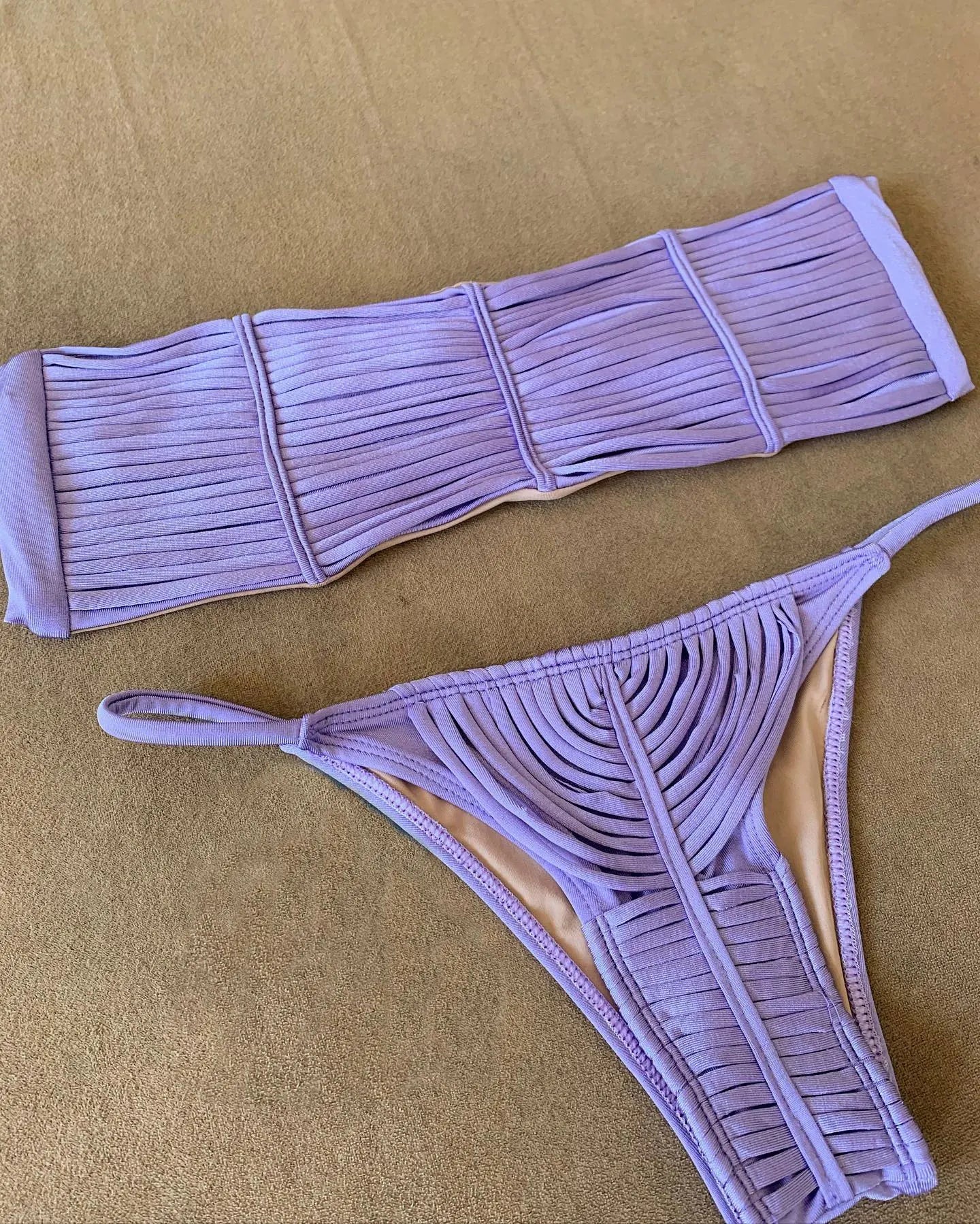 SEAURAL 2025 New Brazilian Bikini Bandage Stripes Swimwear Women's Swimsuit Two Piece Set Female Sexy Mujer Beachwear Summer