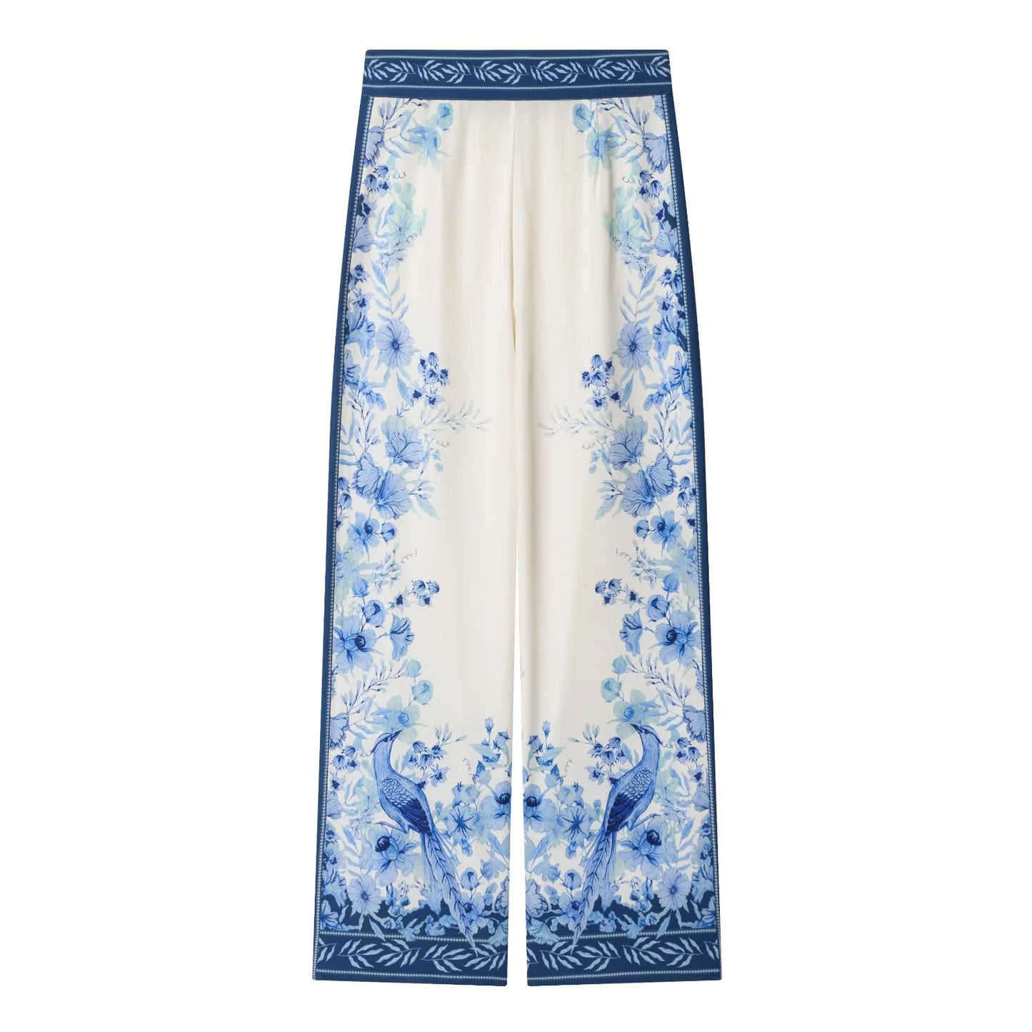 Women's 2026 new spring outfit with European and American style fashionable and simple printed Lyocell shirt and pants set