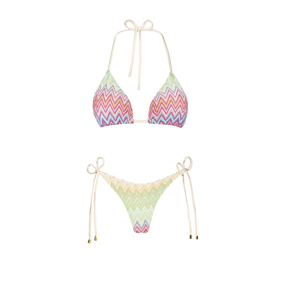 3Pcs Striped Bikini 2026 Bandeau Biquini Women Sexy Swimsuit Push Up Swimwear Female Mesh Pants Bathing Suit Cover Up Beachwear