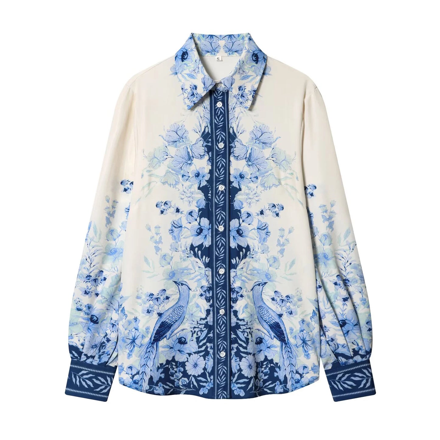 Women's 2026 new spring outfit with European and American style fashionable and simple printed Lyocell shirt and pants set