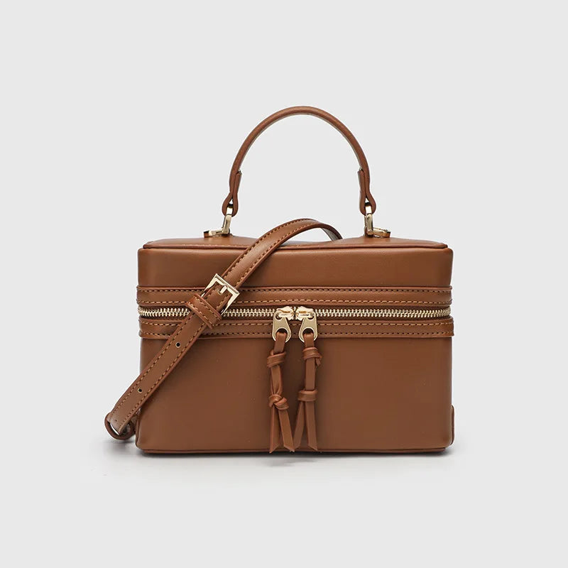Modische Vielseitige Kleine Quadratische Box-Tasche Damen Einzel-Schulter Crossbody Handtasche Luxuriöse Leichte Beliebte Damen-Geldbörse
