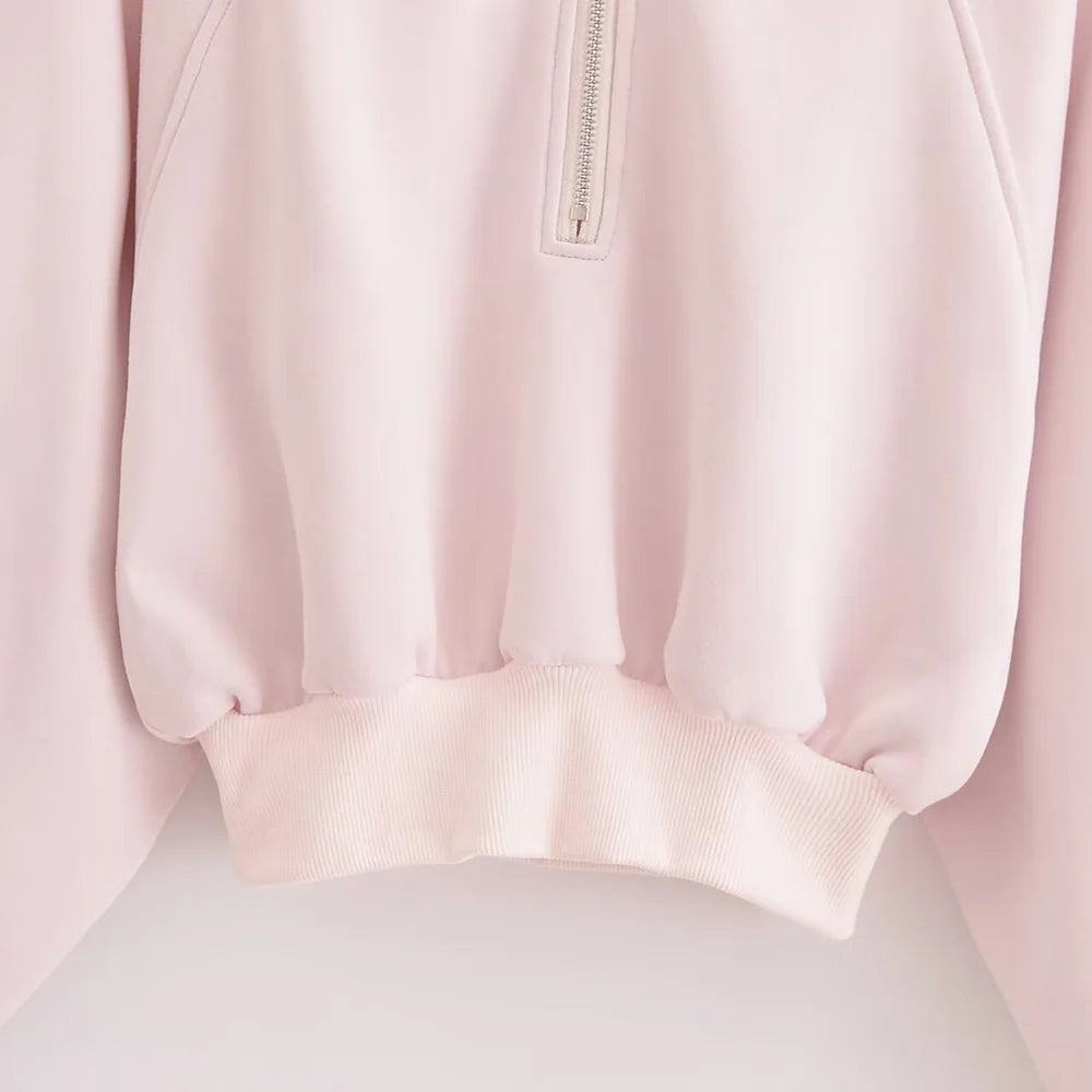 Frauen Mode Mit Zip Abgeschnitten Sweatshirt Und Mittlere Taille Zurück Zipper Mini Rock Weibliche Zwei Stück Sets Mujer