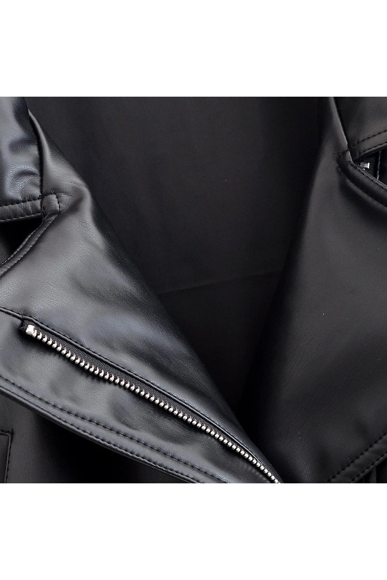 AMARA Vintage Damen Trenchcoat – Schwarze Kunstleder Jacke mit Gürtel