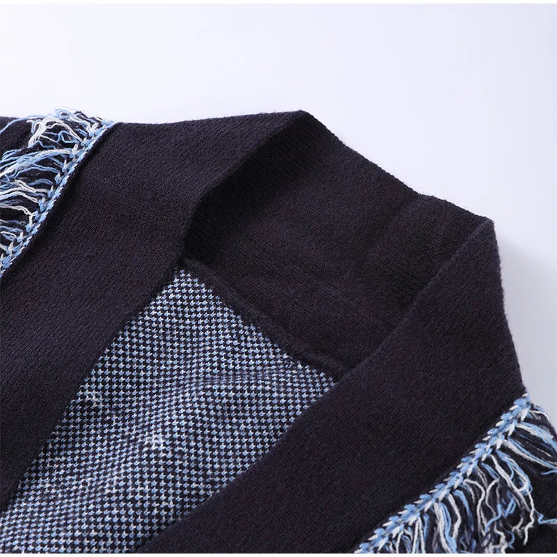 Frauen Gestrickte Getäfelten Pullover drehen-unten Kragen Flare Hülse Reißverschlüsse Mantel Strickjacke Casual Büro Dame Herbst 2025, Pullover