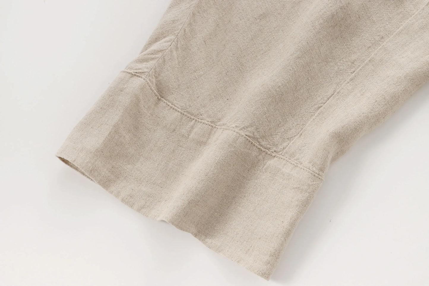 HH 2025 Damen 2-teiliges Set, elastische Taille, Taschenfalten, verziert breite Beinhosen + solides einreihiges Blusenoberteil mit Schlitz am Saum