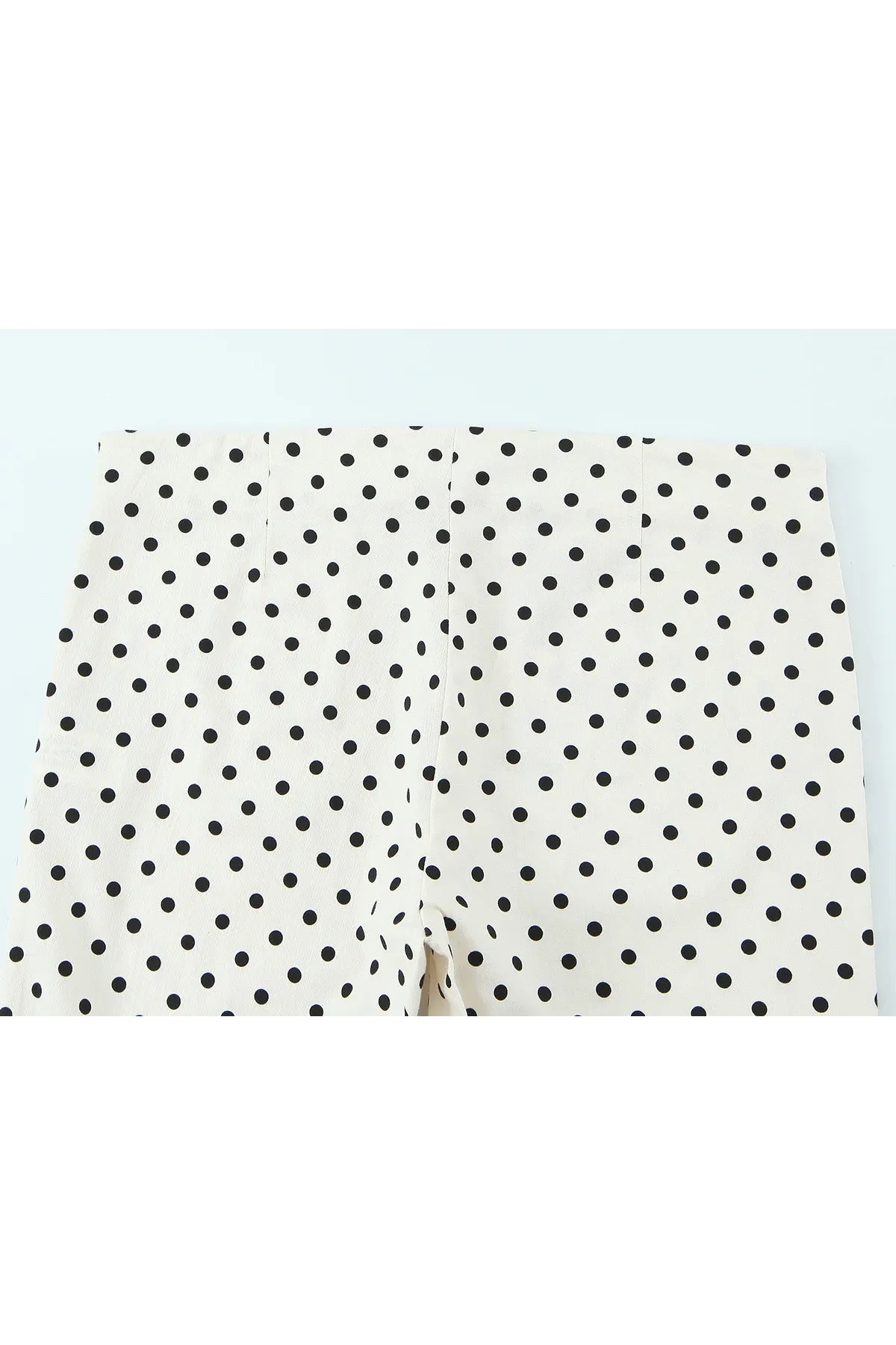 HH Damen Mode Einreihige Jacke mit Taschen und Gürtel-Dekoration im Polka-Dot-Stil + Hochgeschnittene Reißverschluss-Caprihose 2-teiliges Set