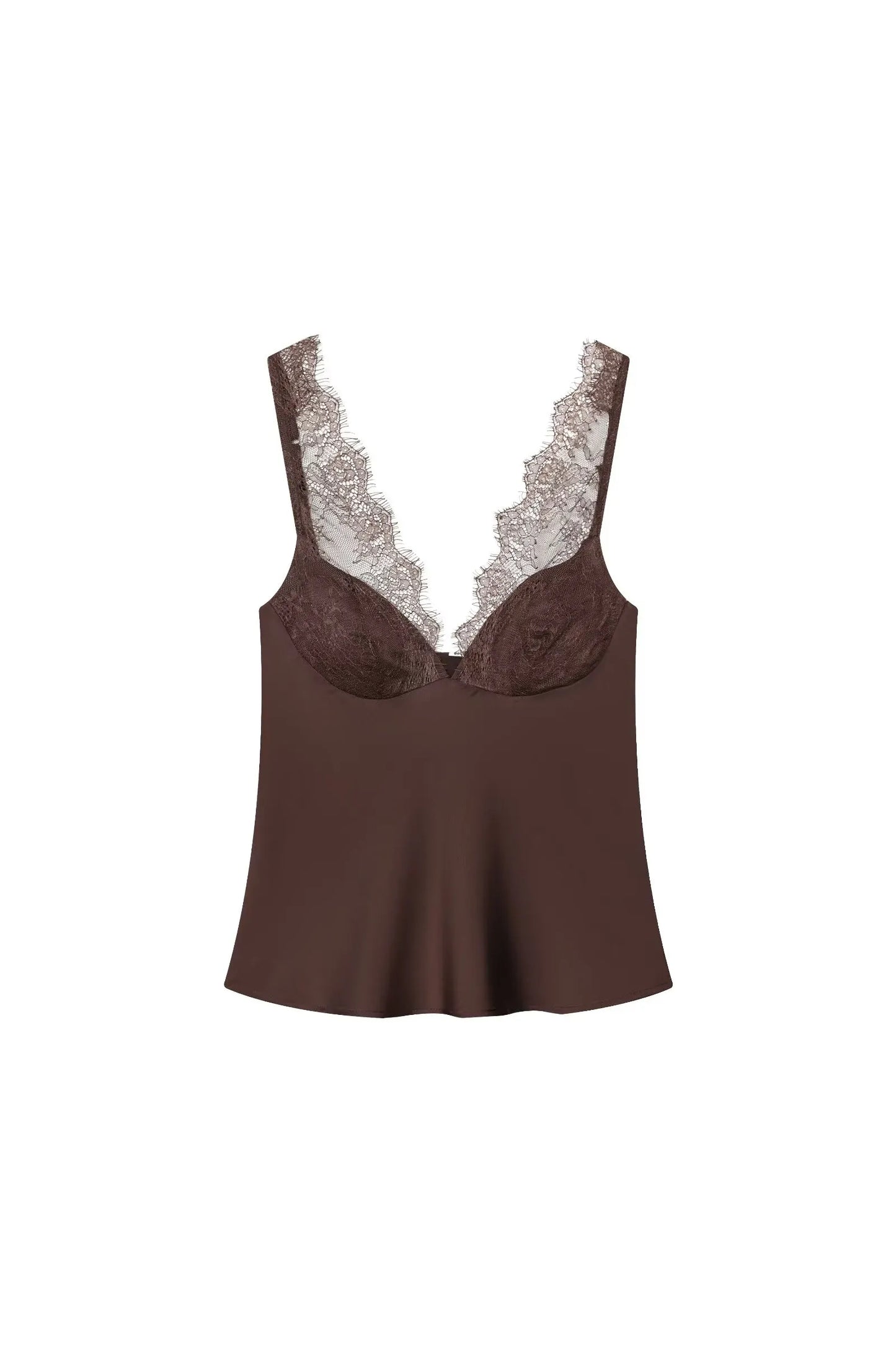 LIORA - Lace Camisole Top – Damen Spitzentop mit Herz-Ausschnitt