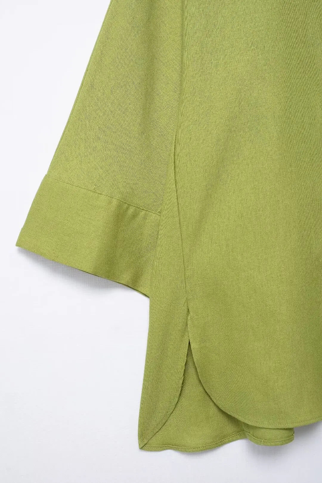 HH 2025 Damen 2-teiliges Set, elastische Taille, Taschenfalten, verziert breite Beinhosen + solides einreihiges Blusenoberteil mit Schlitz am Saum
