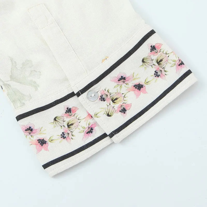 TFAFXY Thin Women Printed Blouse 2026 Spring Autumn Single-breasted Loose Shirt Female Casual Office Top Y2K