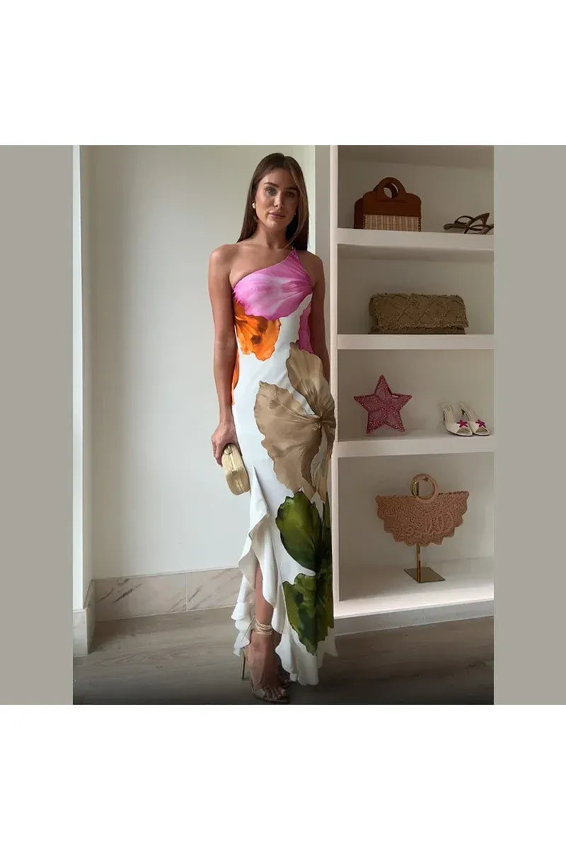 Besellics Blossom Sunset Maxi Dress