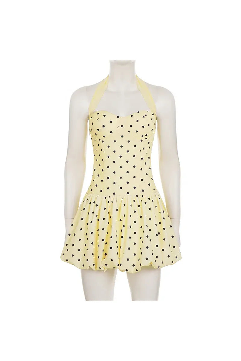 Besellics Limoncello Dot Mini Dress