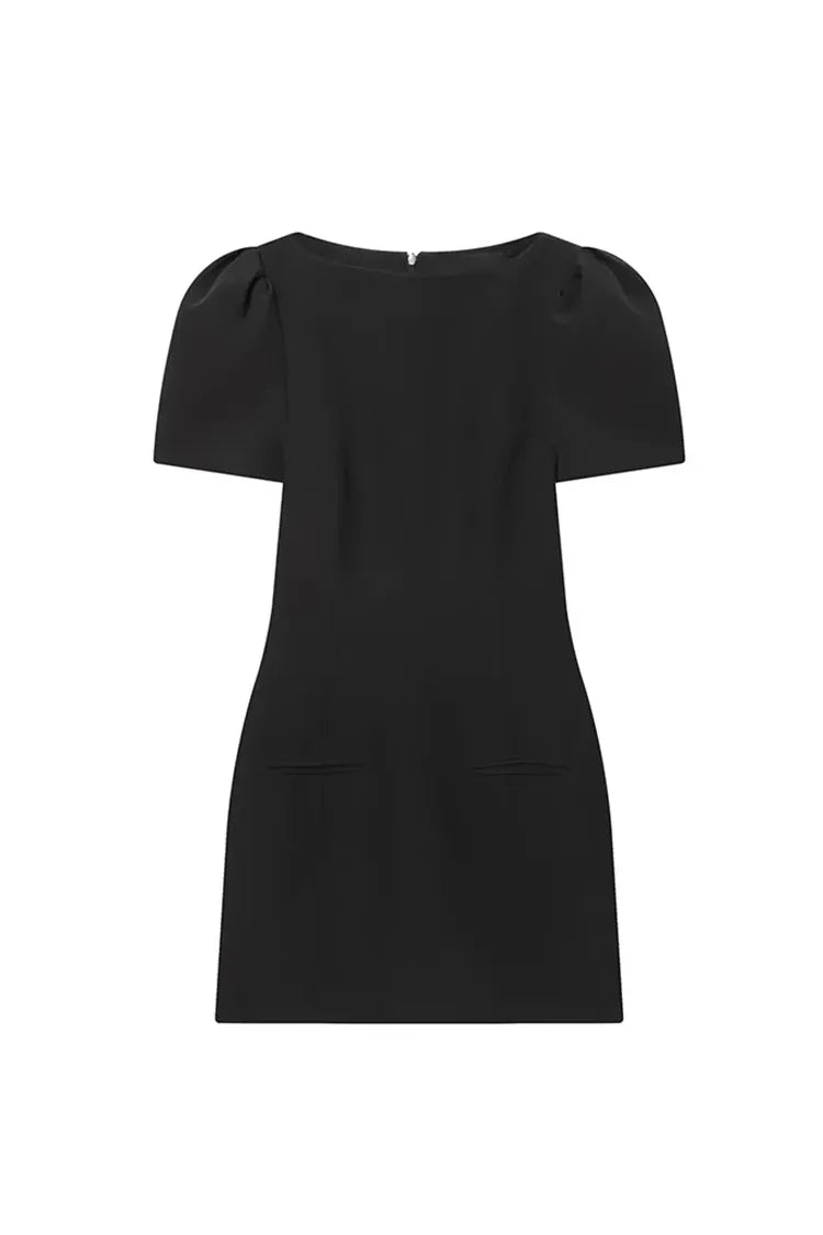 Besellics Noir Sculpt Mini Dress