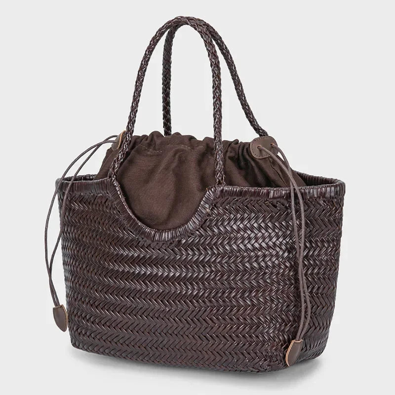 Women Straw 2in1 Woven Bag Fashion Plush Wings Armpit Bag Large Capacity Dumpling Straw Shoulder Bag For Summer Beach Bucket Bag