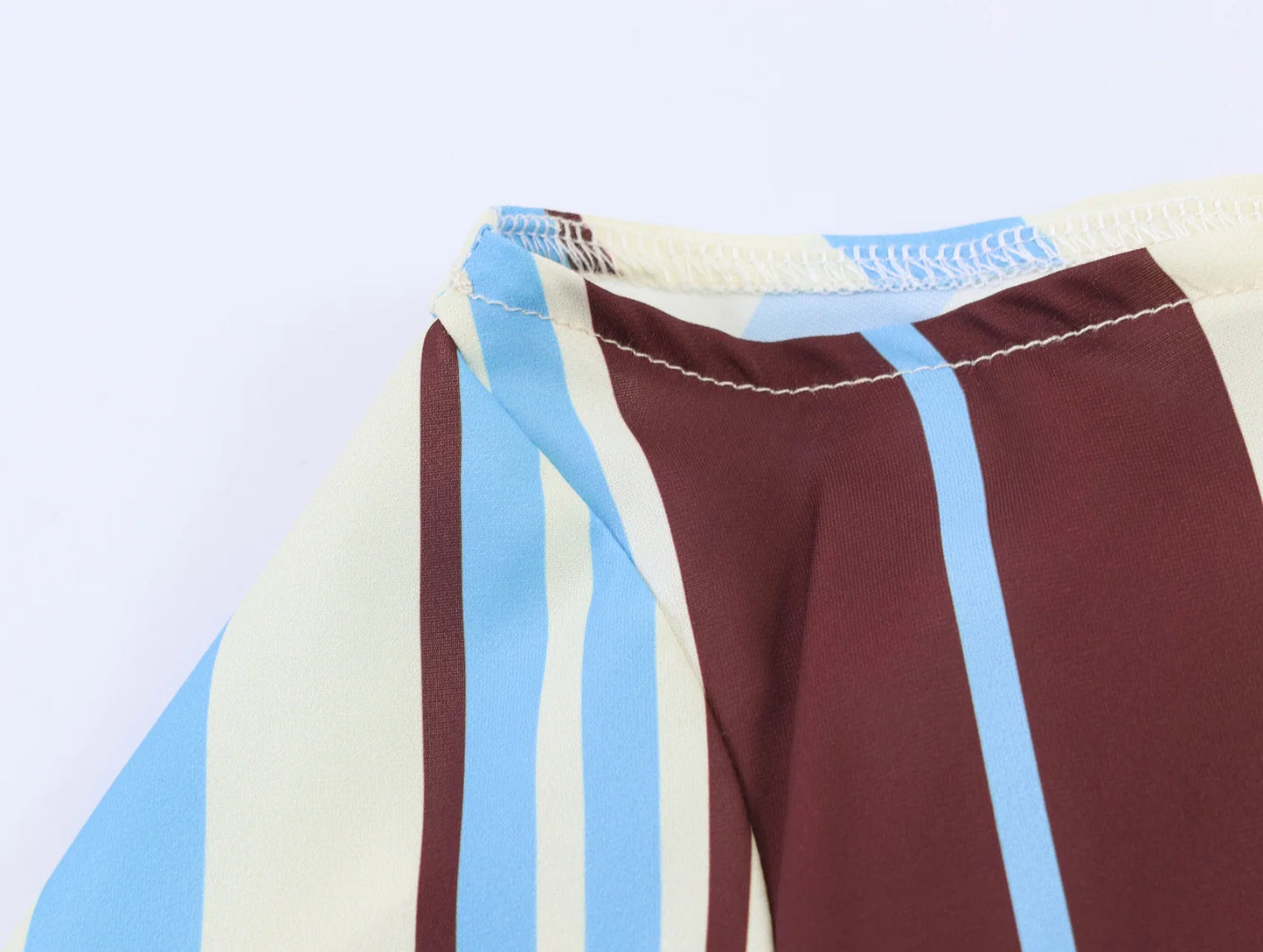 TFMLN New Women Striped Resort Dress Chic One Shoulder Tie Waist Long Sleeve Mini Dresses Female Slim Fashion Beach Lady Outfit