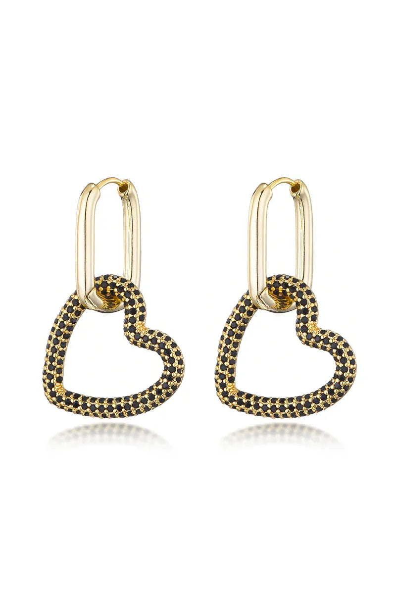 Herz‑Creolen – Elegante Damen Ohrringe mit Zirkon