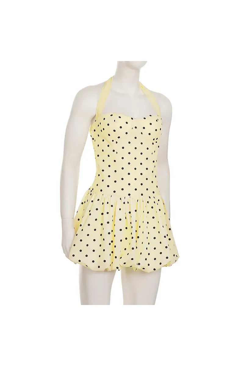 Besellics Limoncello Dot Mini Dress