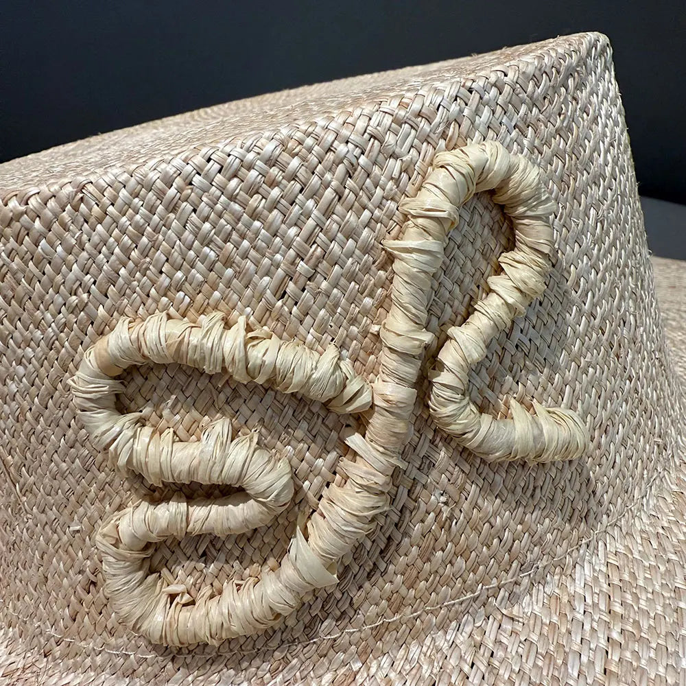 2026 New Summer Natural Straw Wide Brim Handmade High Quality Boater Hat For Women Sun Hat Sombrero Mujer Playa Boater Hat
