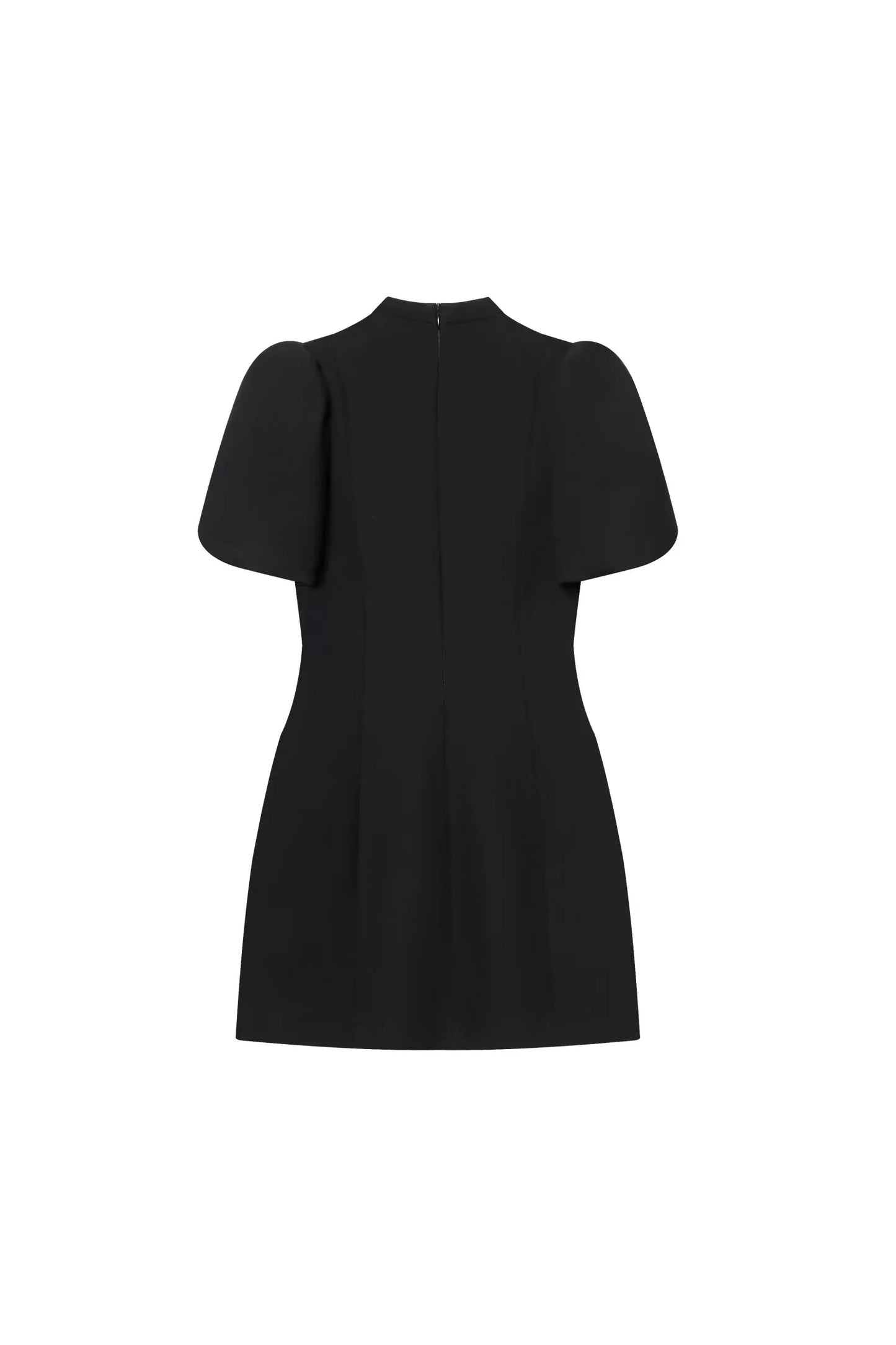 Besellics Noir Puff Mini Dress