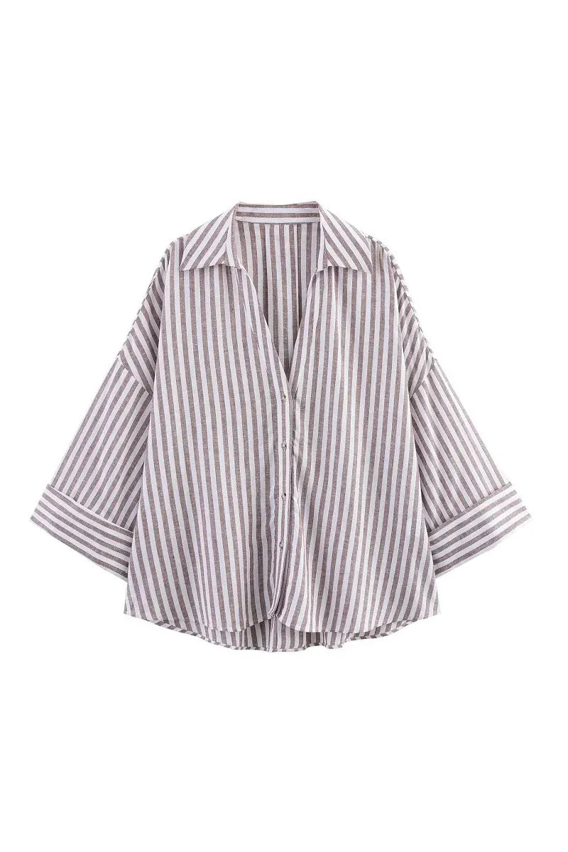 Ella – Oversize Damen Hemd mit Streifen | Freizeit & Sommer