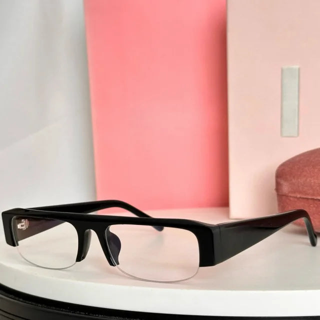 Neue modische Acetat-Sonnenbrille für Damen, Markendesigner, halbrandloser Rahmen, Eyeware, Sommer, coole Mädchen-Sonnenbrille mit rechteckigem Rahmen