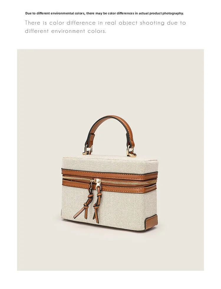 Modische Vielseitige Kleine Quadratische Box-Tasche Damen Einzel-Schulter Crossbody Handtasche Luxuriöse Leichte Beliebte Damen-Geldbörse
