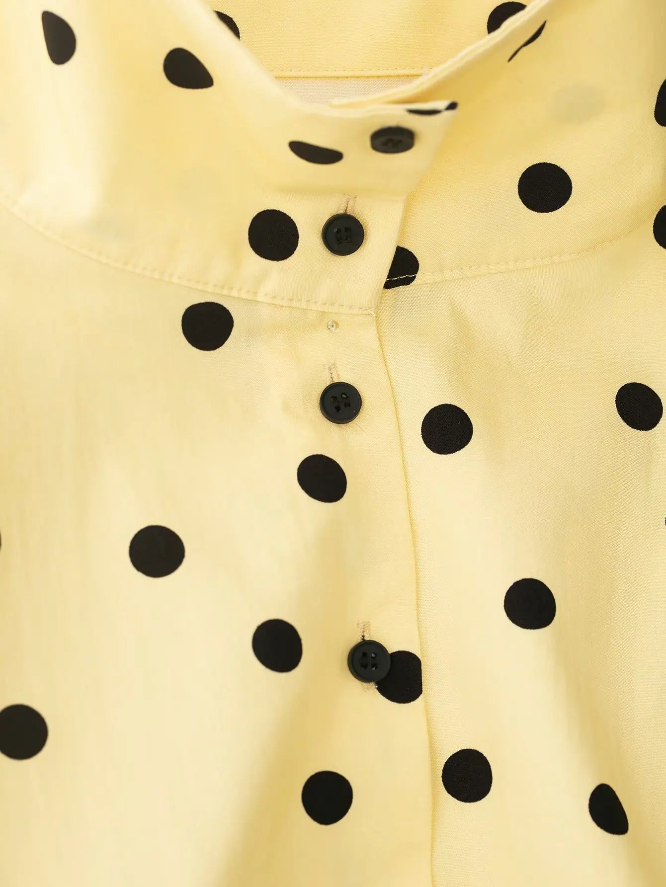 HH 2026 Women 2 Piece Set Long Sleeves Single Breasted Shirring Polka Dot Short Coat+Casual Elastic Waist Balloon Fit Shorts