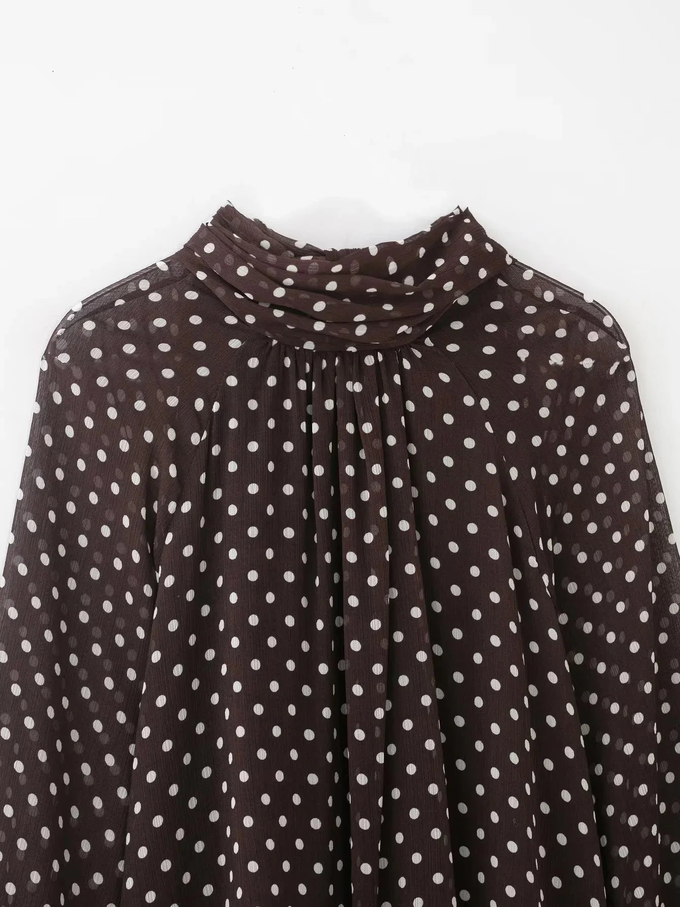 KONDALA Frauen Trendy Polka Dot Bluse Fliege Oansatz Hemd Neue Mode 2026 Frühling Sommer Urlaub Partei Elegante Mujer Bluse