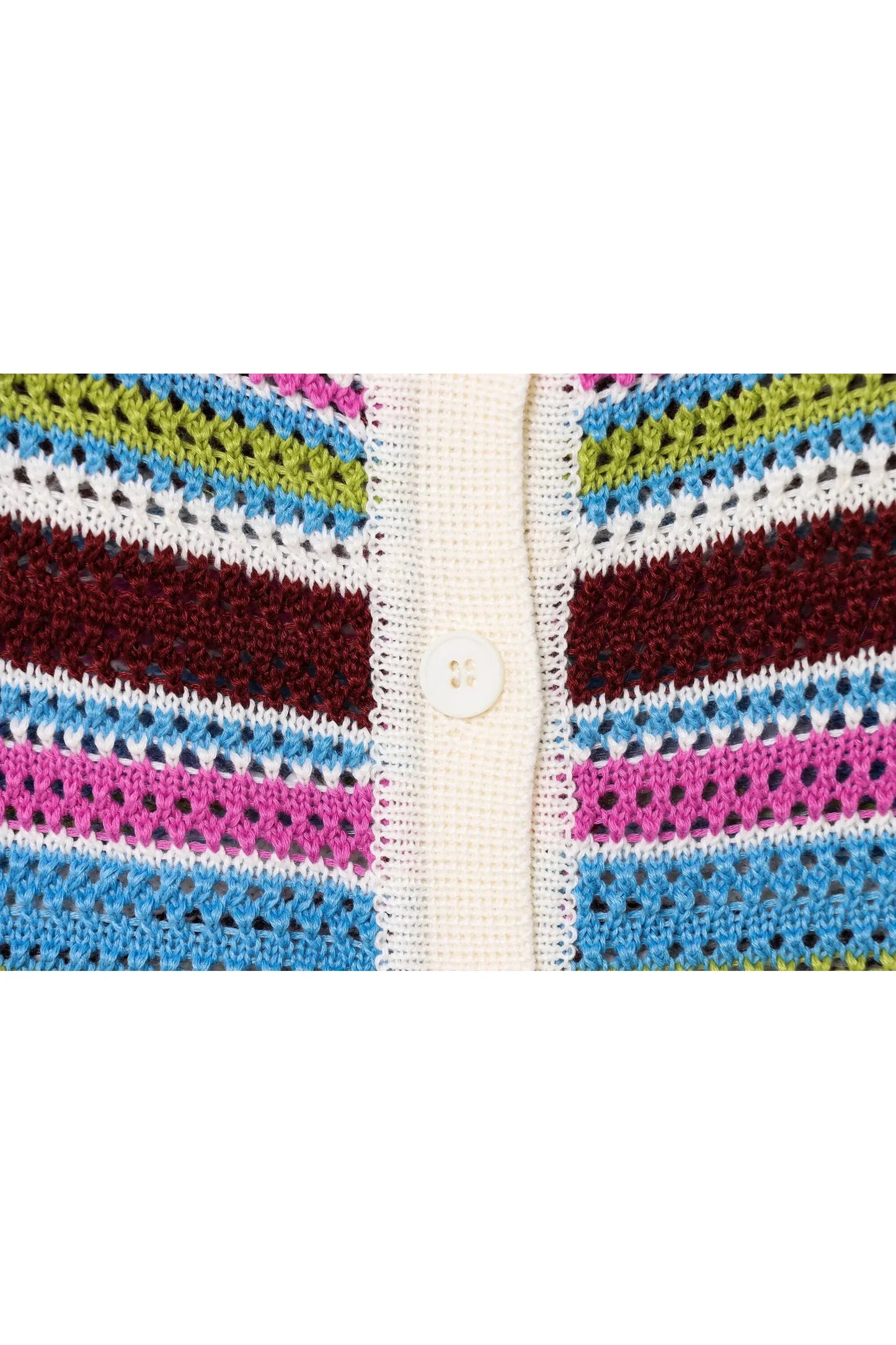 Frauen Patchwork Gestreiften Aushöhlen Häkeln Gestrickte Crop Pullover Shorts Set Kurzarm Polo Kragen Pullover Stricken Shorts Anzug Y2K