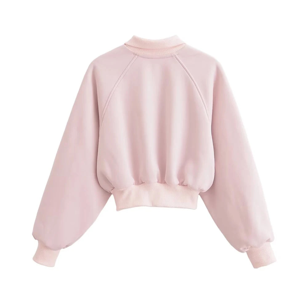 Frauen Mode Mit Zip Abgeschnitten Sweatshirt Und Mittlere Taille Zurück Zipper Mini Rock Weibliche Zwei Stück Sets Mujer