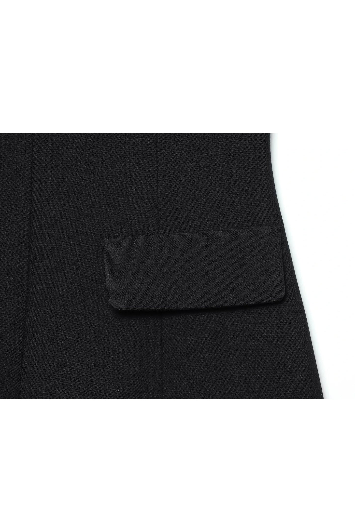 Besellics Noir Puff Mini Dress