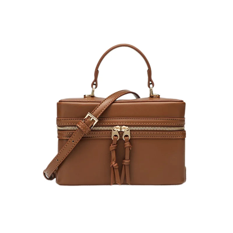 Modische Vielseitige Kleine Quadratische Box-Tasche Damen Einzel-Schulter Crossbody Handtasche Luxuriöse Leichte Beliebte Damen-Geldbörse