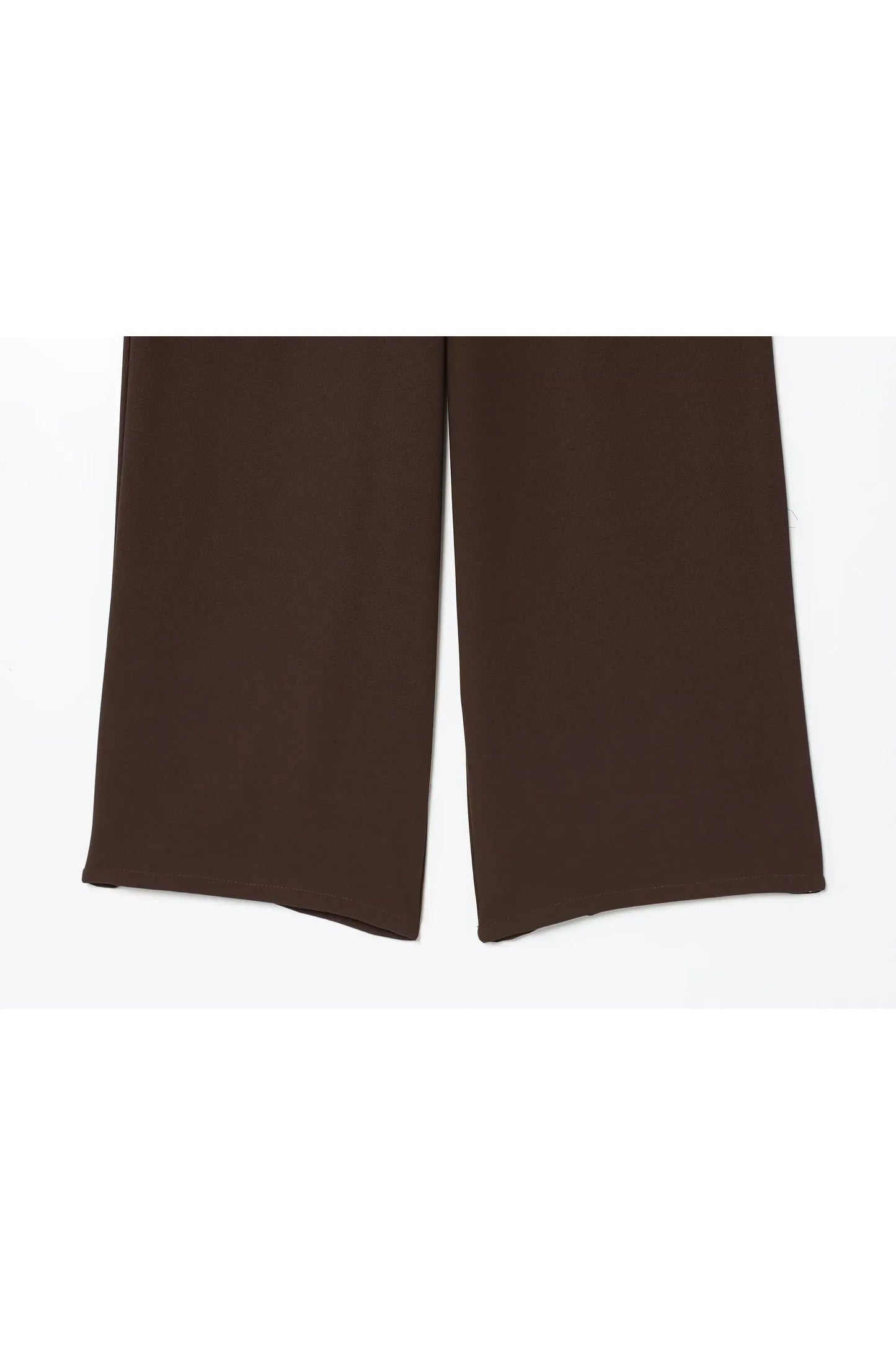 BSAY Hosen set 2 stücke anzug 2025 herbst neue revers lange ärmeln knoten verziert hemd oder elastische hohe taille breite bein hosen mujer