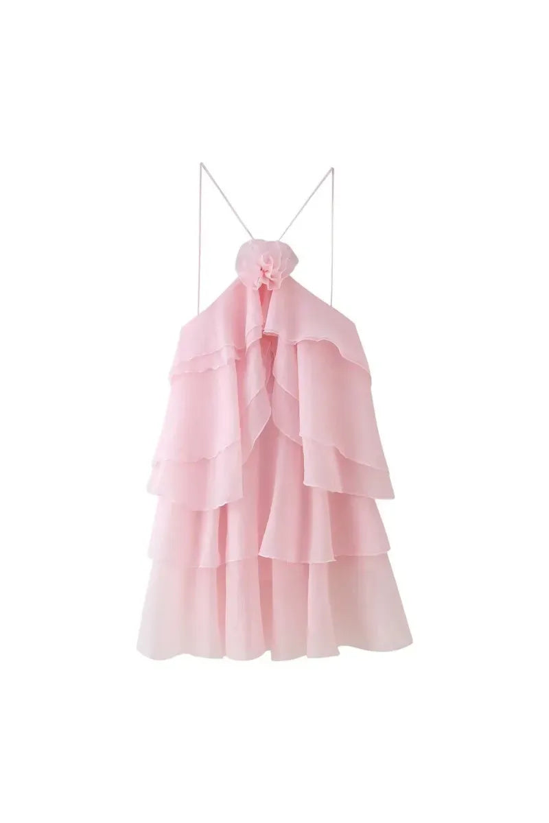 ROSABELLA - Ruffle Midi Kleid – Damen Layered Sommerkleid