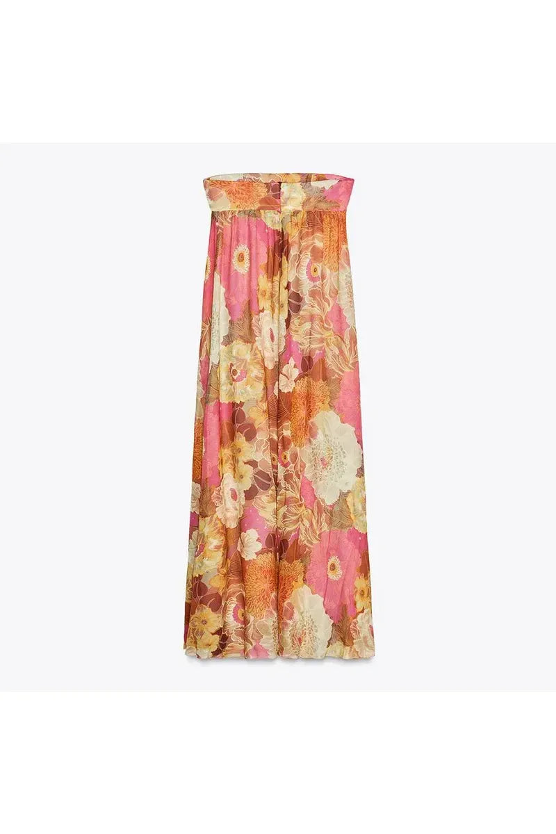Besellics Blossom Sunset Maxi Dress