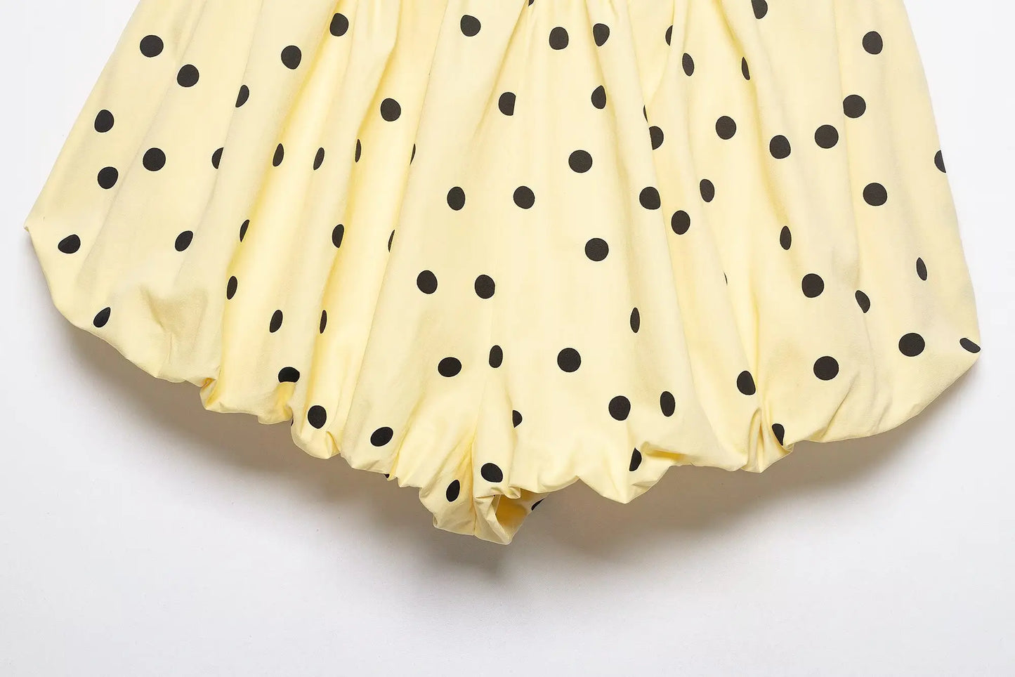 HH 2026 Women 2 Piece Set Long Sleeves Single Breasted Shirring Polka Dot Short Coat+Casual Elastic Waist Balloon Fit Shorts