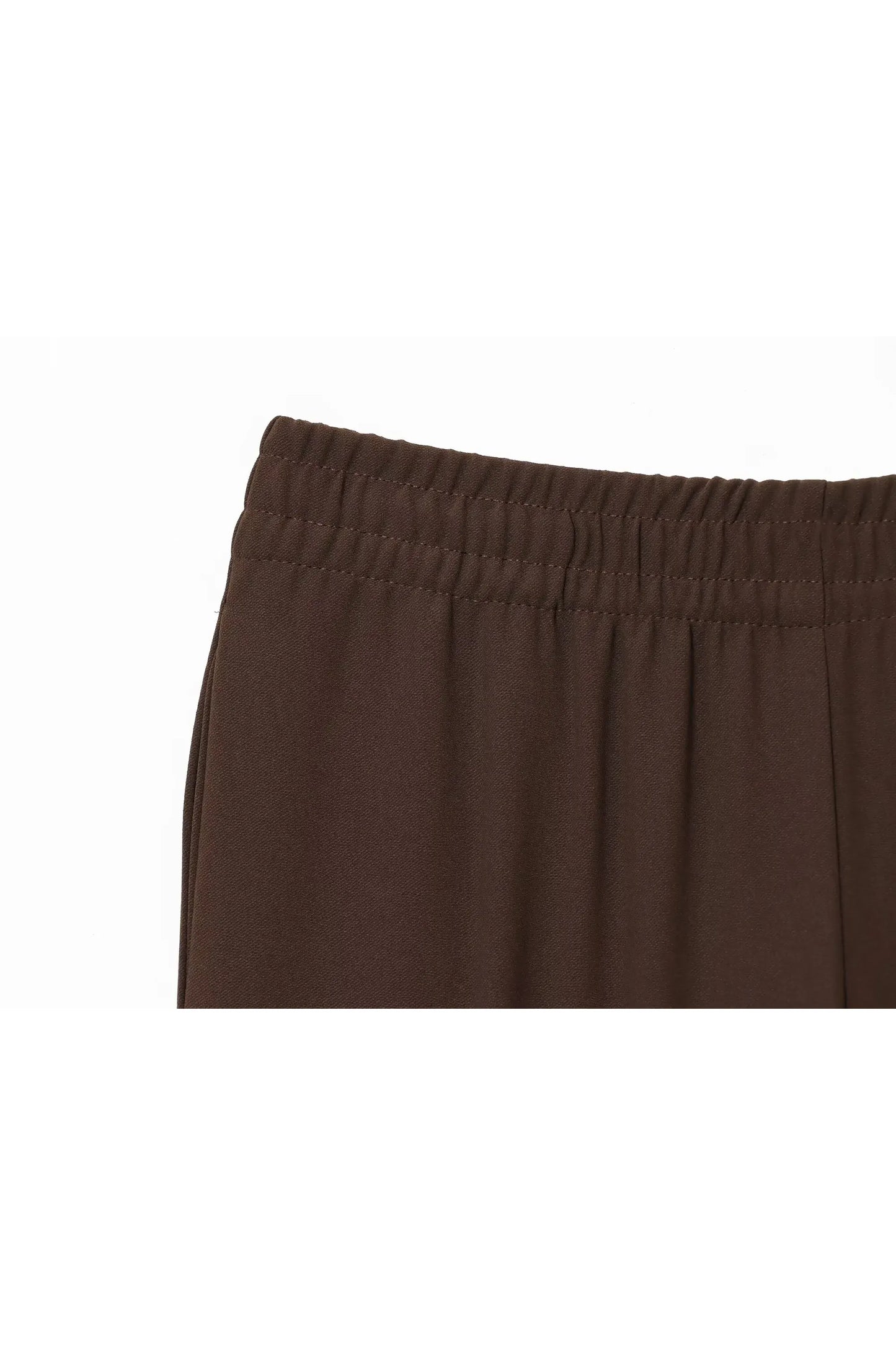 BSAY Hosen set 2 stücke anzug 2025 herbst neue revers lange ärmeln knoten verziert hemd oder elastische hohe taille breite bein hosen mujer