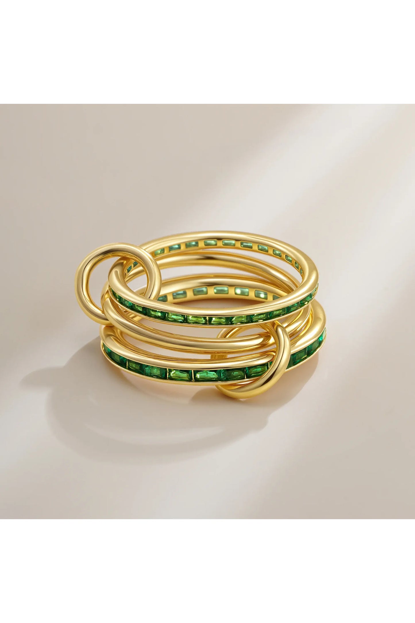 Luxus Zirkonia Stapelring – Vergoldeter Damenring