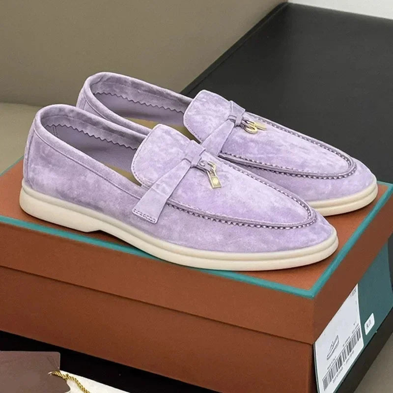 Klassische britische flache Schuhe mit Fransen und Metallschnalle 2024 – Freizeitschuhe für Paare in europäischer Exportqualität
