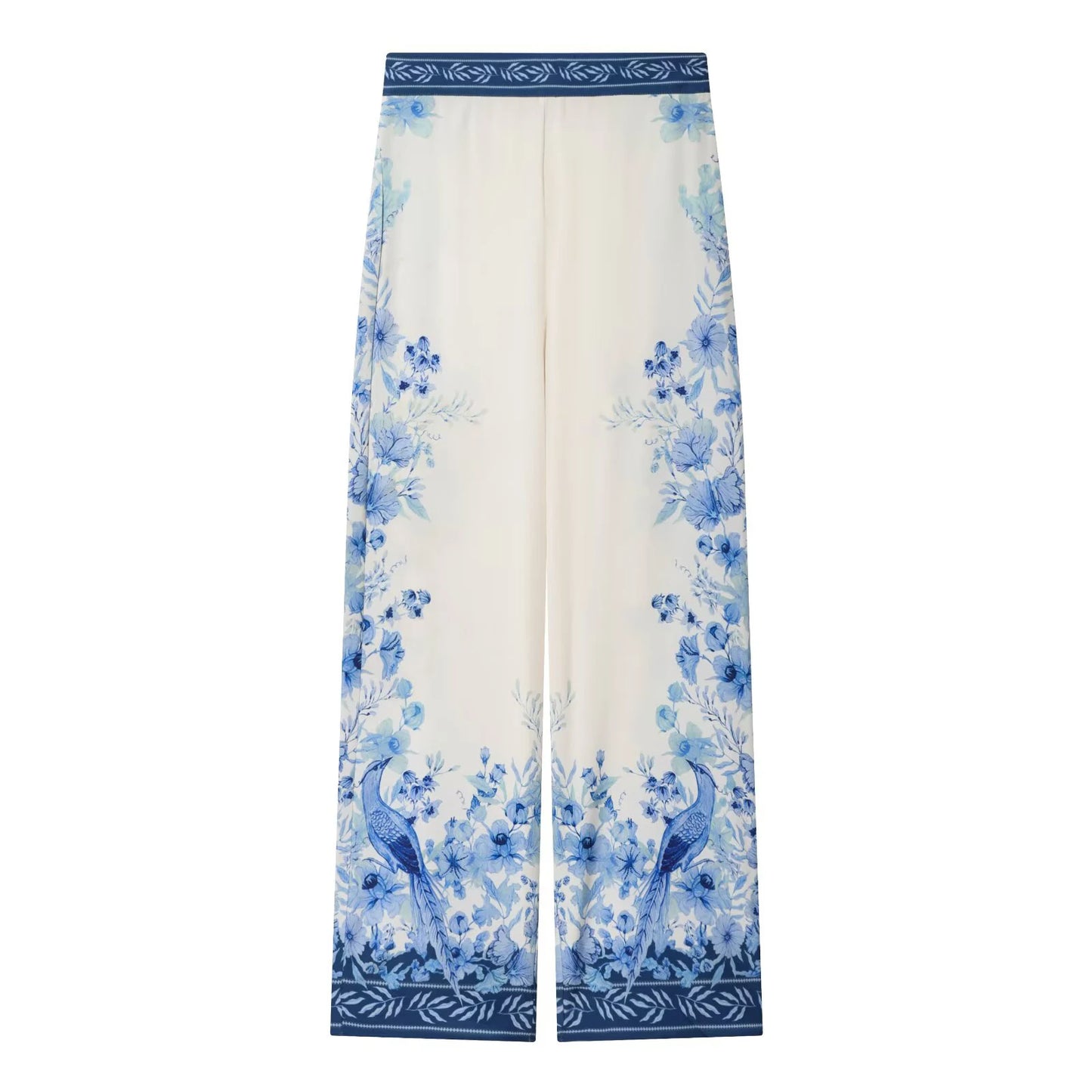 Women's 2026 new spring outfit with European and American style fashionable and simple printed Lyocell shirt and pants set