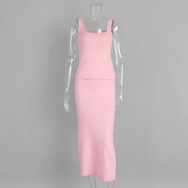 Mode Drei Stück Sets Frauen Outfits Solide Strick Weste Lose Einreiher Langarm Mäntel Winter Chic Maxi Rock Sets