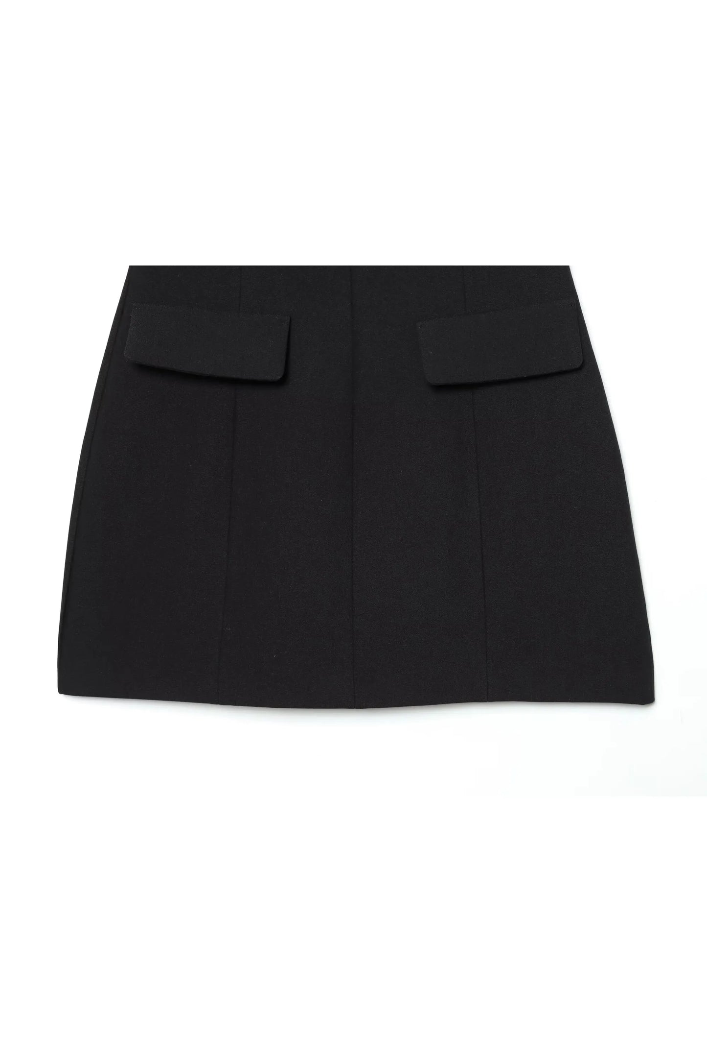 Besellics Noir Puff Mini Dress