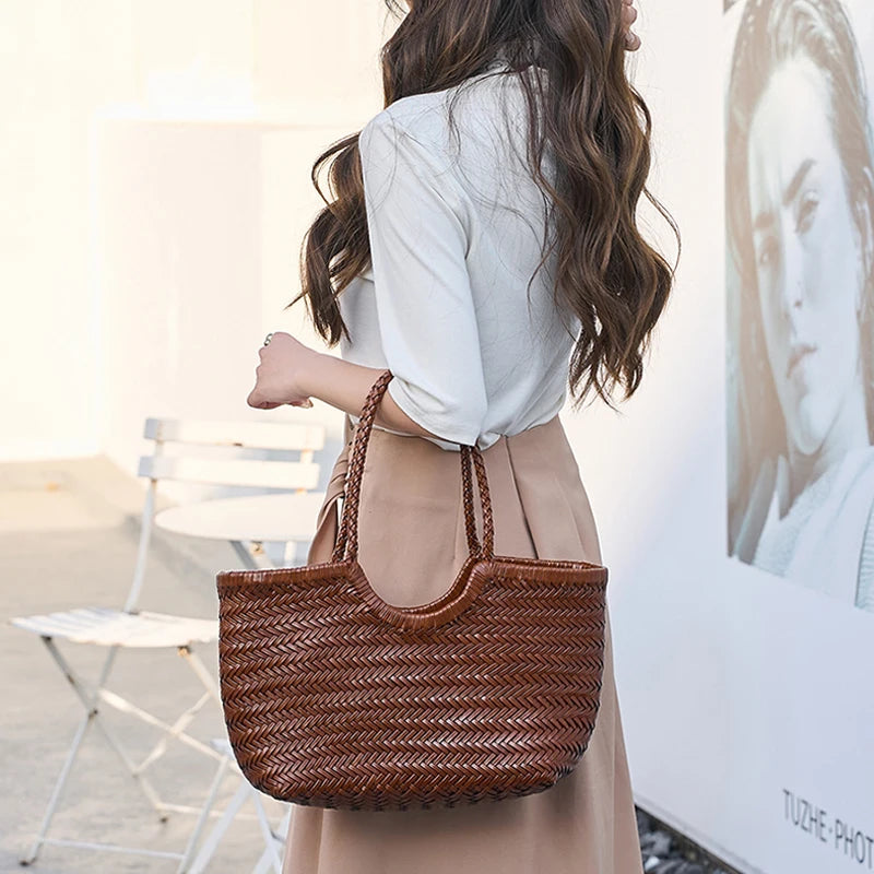 Women Straw 2in1 Woven Bag Fashion Plush Wings Armpit Bag Large Capacity Dumpling Straw Shoulder Bag For Summer Beach Bucket Bag