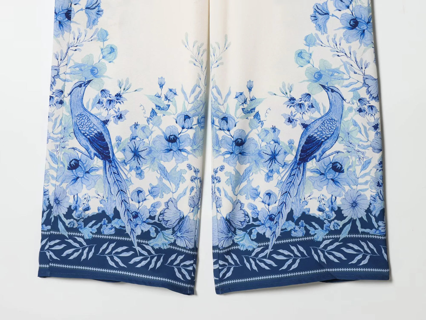 Women's 2026 new spring outfit with European and American style fashionable and simple printed Lyocell shirt and pants set